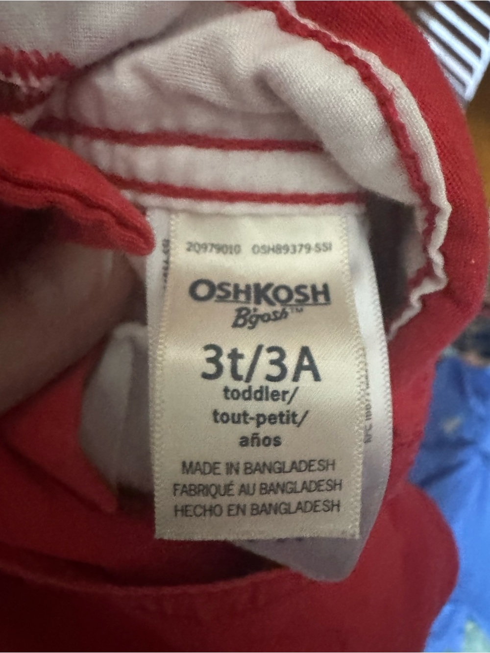 Boys OshKosh B'gosh Red Shorts Overalls 3T - Picture 3 of 3